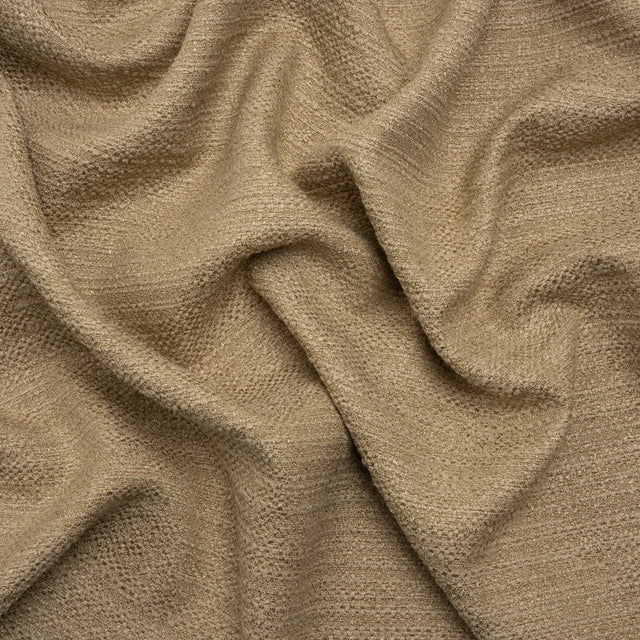Textured Recycled Polyester Woven - Jute Boucle Stripes - British Imported