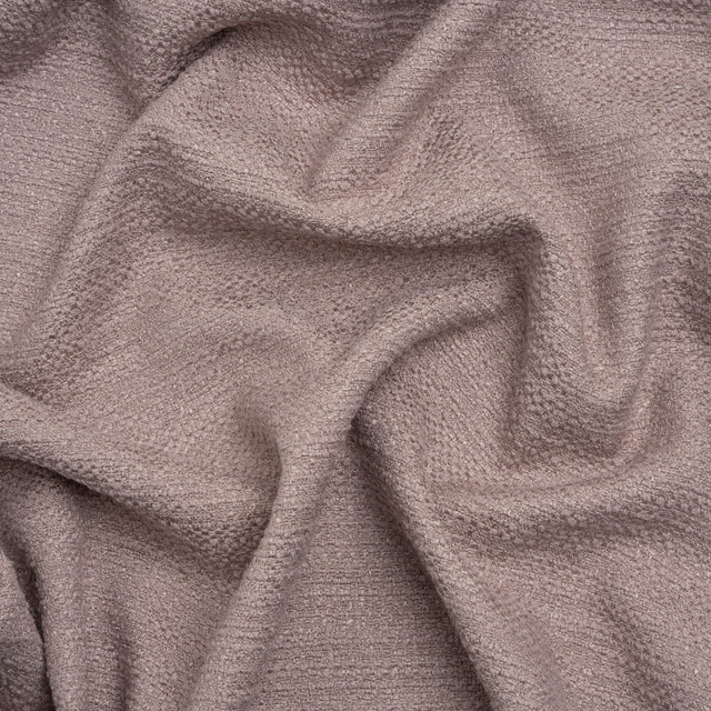 Textured Recycled Polyester Woven - Lilac Boucle Stripes - British Imported