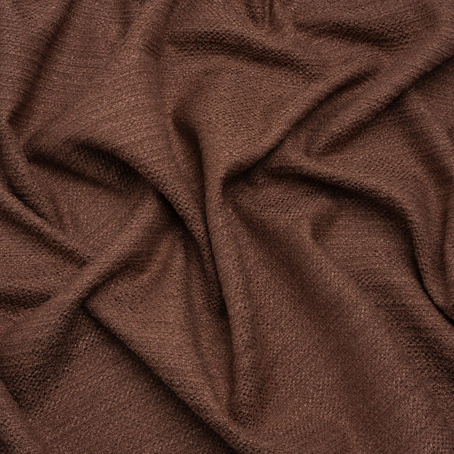 Textured Recycled Polyester Woven - Mulberry Boucle Stripes - British Imported