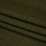 Textured Recycled Polyester Woven - Olive Boucle Stripes - British Imported
