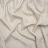 Textured Recycled Polyester Woven - Oyster Boucle Stripes - British Imported
