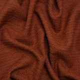 Textured Recycled Polyester Woven - Paprika Boucle Stripes - British Imported