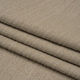Textured Recycled Polyester Woven - Putty Boucle Stripes - British Imported