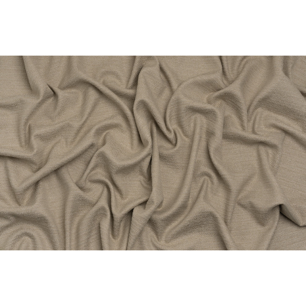 Textured Recycled Polyester Woven - Putty Boucle Stripes - British Imported