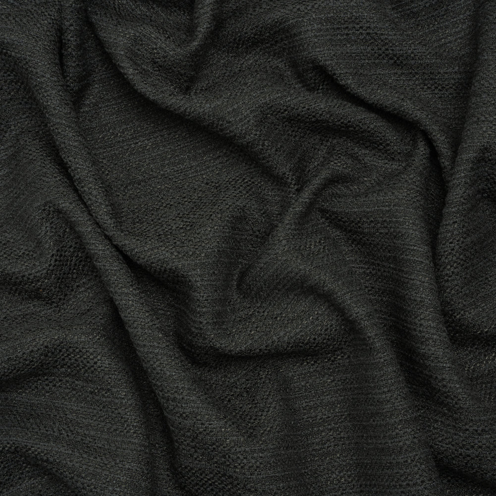 Textured Recycled Polyester Woven - Raven Boucle Stripes - British Imported