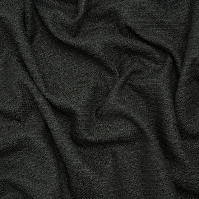 Textured Recycled Polyester Woven - Raven Boucle Stripes - British Imported