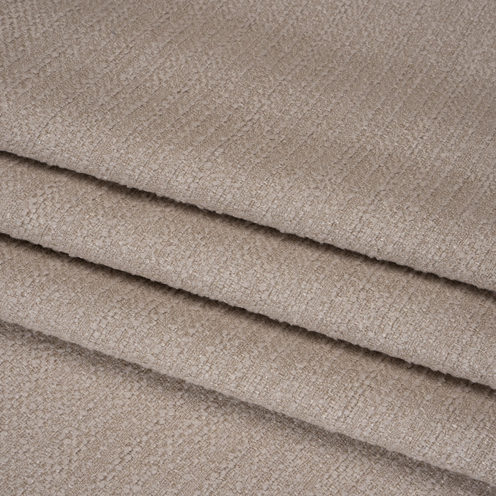 Textured Recycled Polyester Woven - Shell Boucle Stripes - British Imported