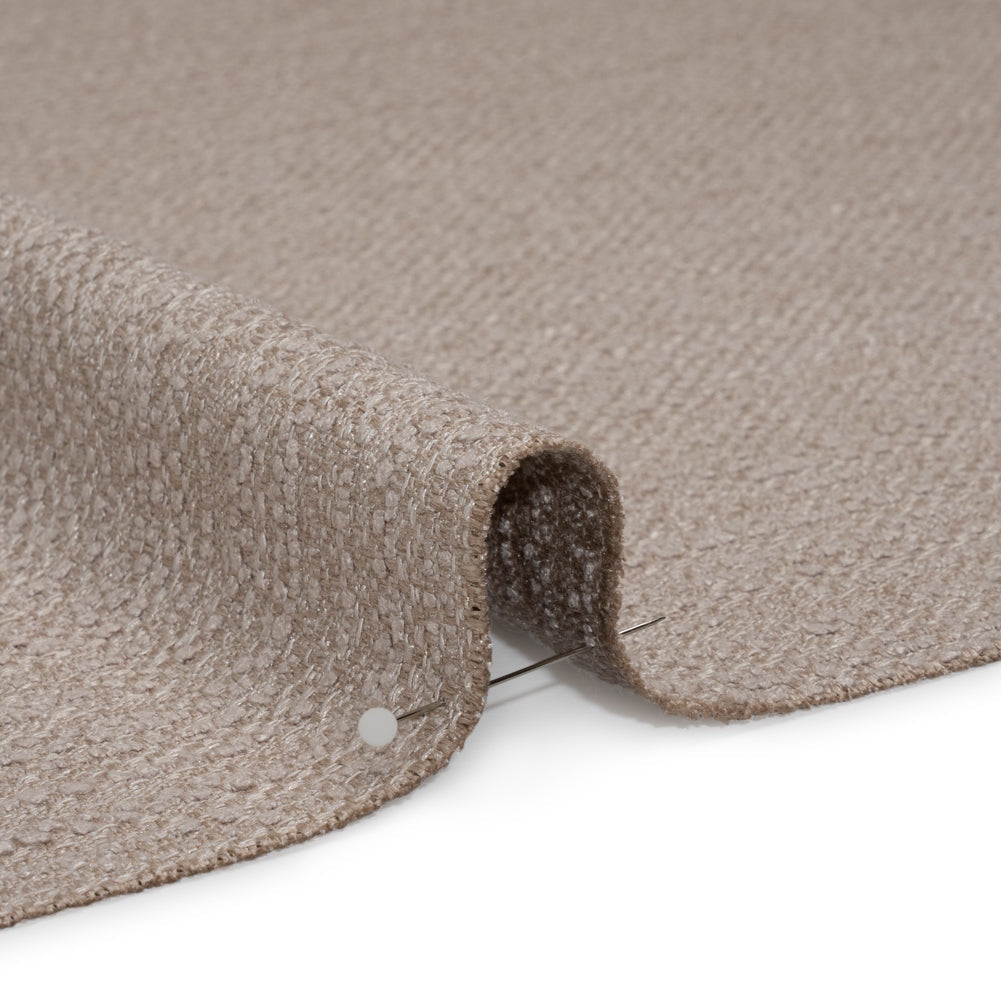 Textured Recycled Polyester Woven - Shell Boucle Stripes - British Imported