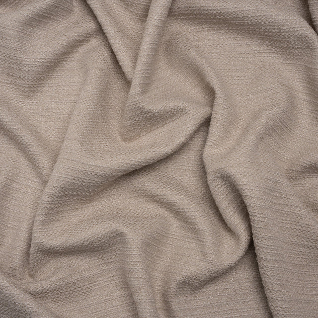 Textured Recycled Polyester Woven - Shell Boucle Stripes - British Imported