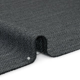 Textured Recycled Polyester Woven - Slate Boucle Stripes - British Imported