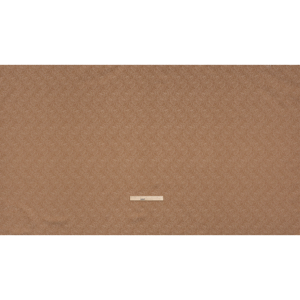 Recycled Polyester Jacquard - Ginger Little All-Over Spots - British Imported