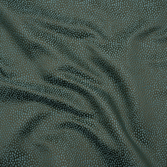 Recycled Polyester Jacquard - Juniper Little All-Over Spots - British Imported