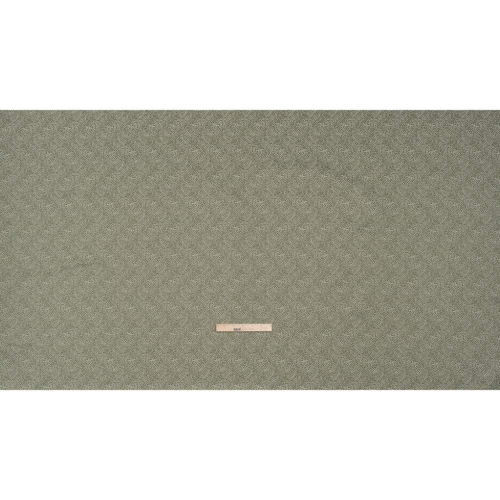 Recycled Polyester Jacquard - Moss Little All-Over Spots - British Imported