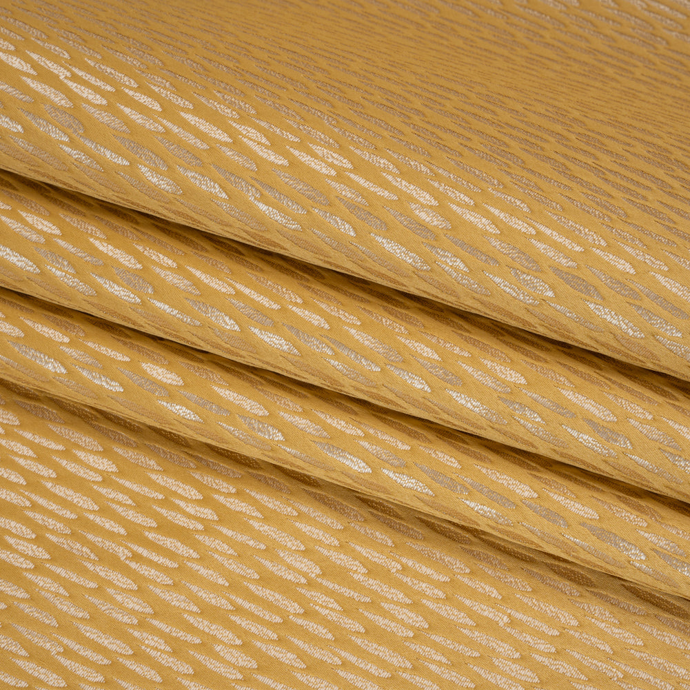 Luminous Drapery Jacquard - Buttercup Raindrops - British Imported