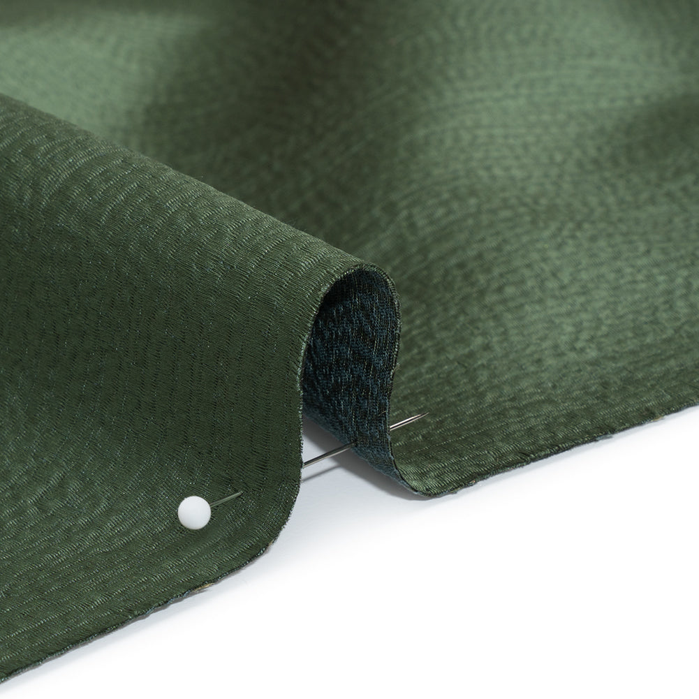 Luminous Textural Recycled Polyester Woven - Bottle - British Imported
