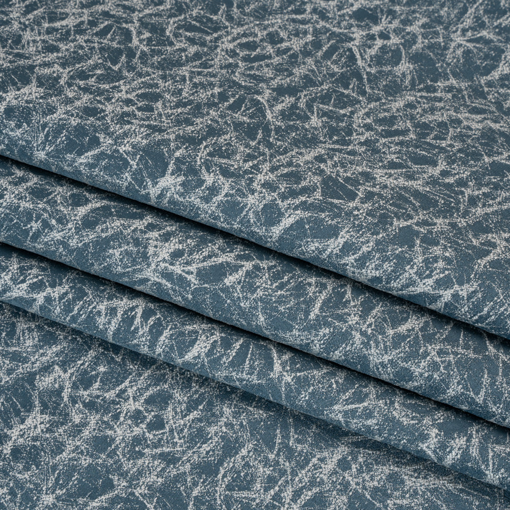 Satin-Faced Jacquard - Danube Cracked - British Imported)