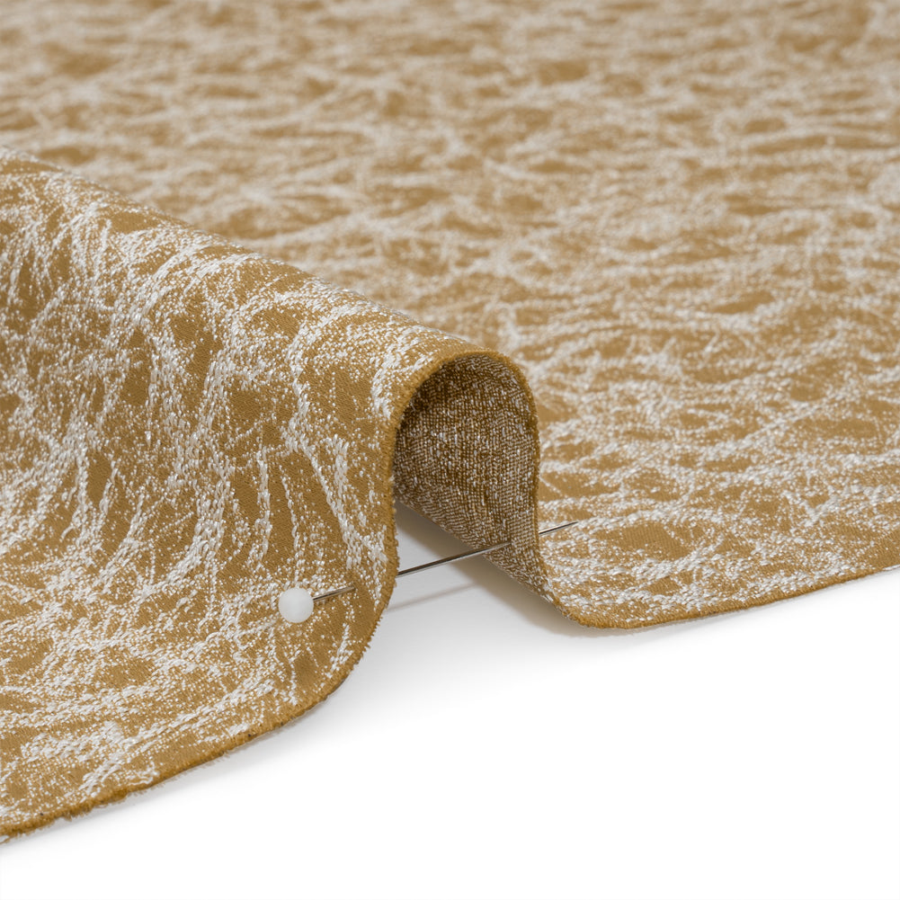 Satin-Faced Jacquard - Gold Cracked - British Imported)