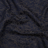 Satin-Faced Jacquard - Indigo Cracked - British Imported)