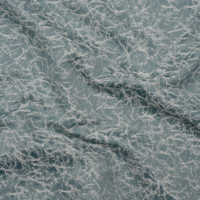 Satin-Faced Jacquard - Ocean Cracked - British Imported)