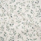 Printed Cotton Canvas - Duckegg Leafy Stems - British Imported