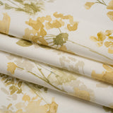 Printed Cotton Canvas - Maize Watercolor Blooms - British Imported