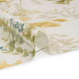 Printed Cotton Canvas - Maize Watercolor Blooms - British Imported