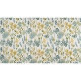 Printed Cotton Canvas - Azure Blooming Watercolor Garden - British Imported