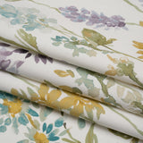Printed Cotton Canvas - Heather Blooming Watercolor Garden - British Imported