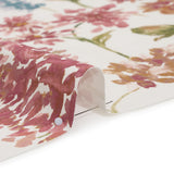 Printed Cotton Canvas - Peony Blooming Watercolor Garden - British Imported
