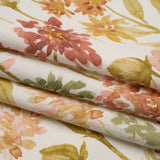 Printed Cotton Canvas - Sienna Blooming Watercolor Garden - British Imported