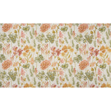Printed Cotton Canvas - Sienna Blooming Watercolor Garden - British Imported