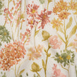 Printed Cotton Canvas - Sienna Blooming Watercolor Garden - British Imported