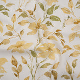 Printed Cotton Canvas - Maize Watercolor Floral Stems - British Imported