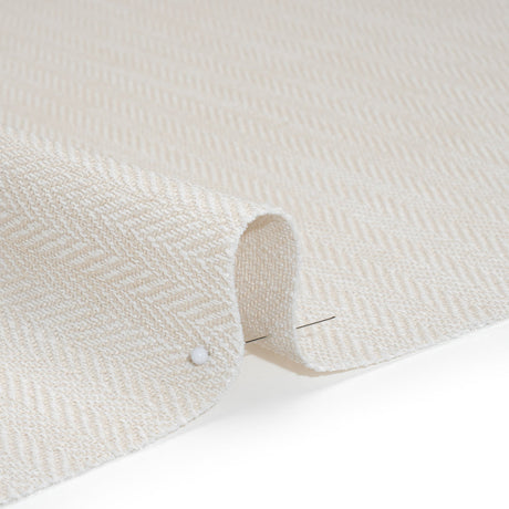 Recycled Polyester Home Decor Twill - Alabaster Herringbone - British Imported