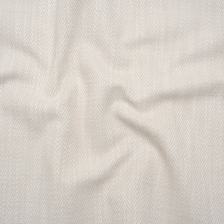 Recycled Polyester Home Decor Twill - Alabaster Herringbone - British Imported