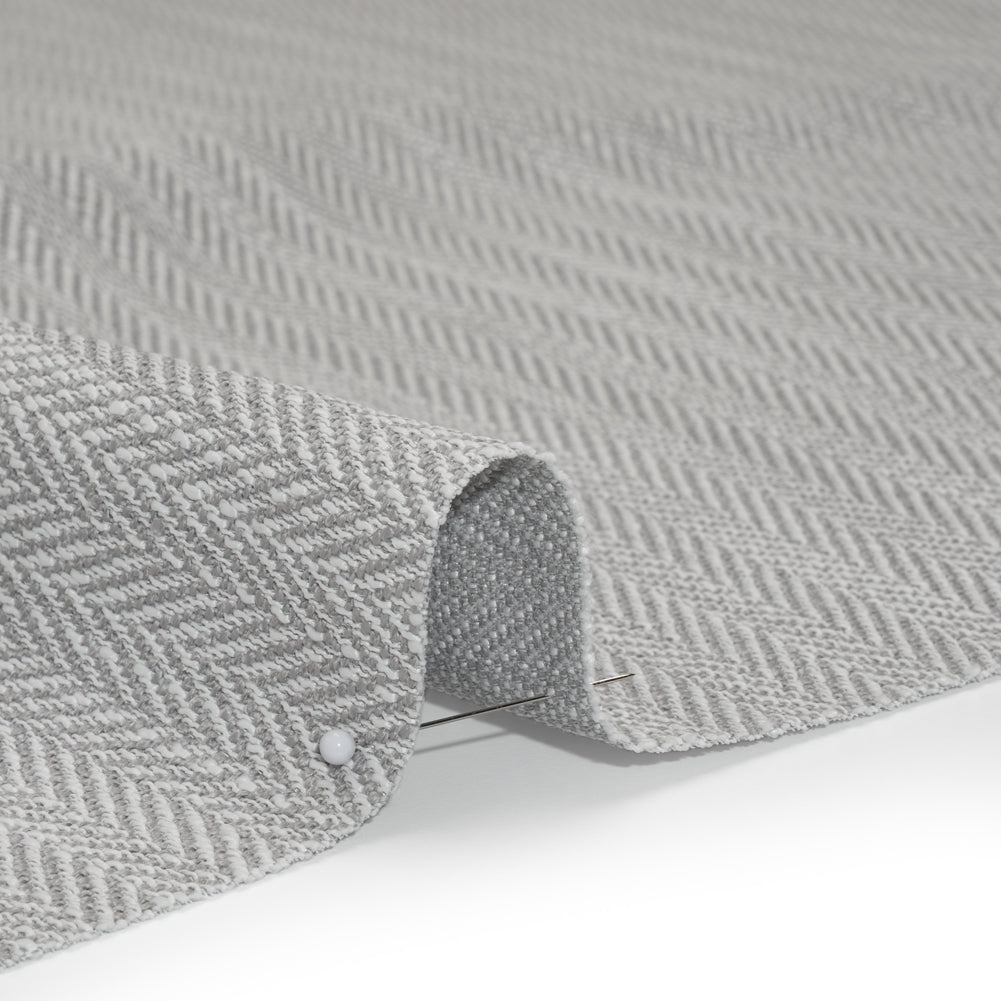 Recycled Polyester Home Decor Twill - Ash Herringbone - British Imported
