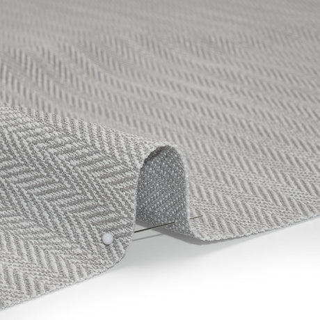 Recycled Polyester Home Decor Twill - Ash Herringbone - British Imported