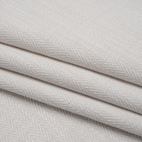 Recycled Polyester Home Decor Twill - Chalk Herringbone - British Imported