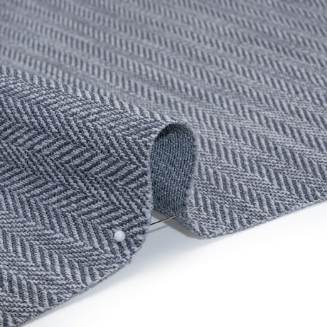 Recycled Polyester Home Decor Twill - Denim Herringbone - British Imported