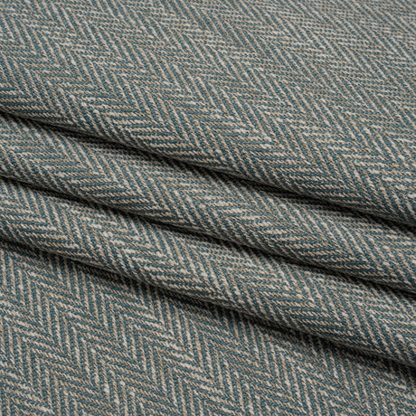 Recycled Polyester Home Decor Twill - Duckegg Herringbone - British Imported