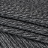Recycled Polyester Home Decor Twill - Ebony Herringbone - British Imported