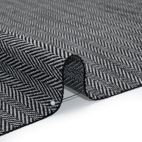 Recycled Polyester Home Decor Twill - Ebony Herringbone - British Imported