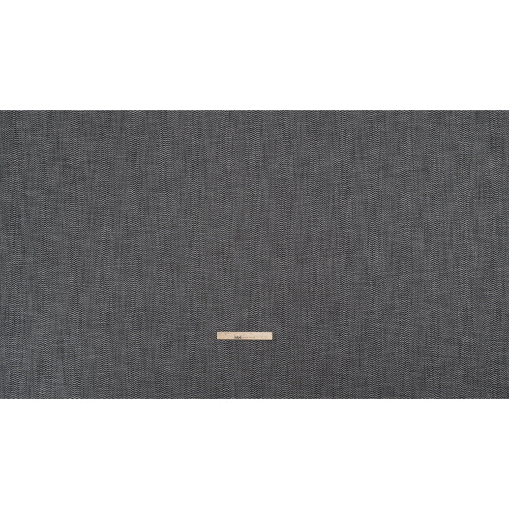 Recycled Polyester Home Decor Twill - Ebony Herringbone - British Imported