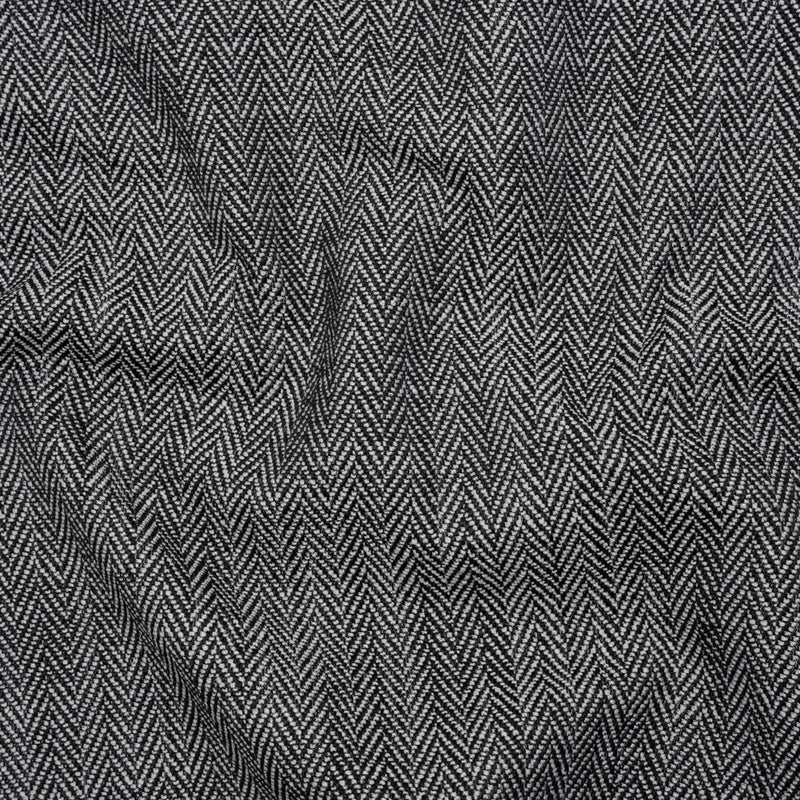 Recycled Polyester Home Decor Twill - Ebony Herringbone - British Imported