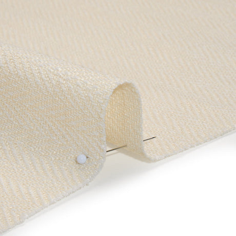 Recycled Polyester Home Decor Twill - Ecru Herringbone - British Imported