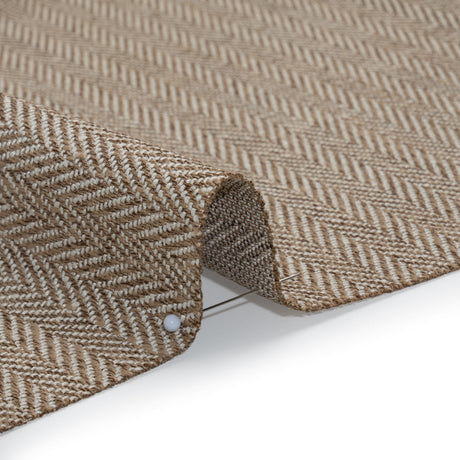 Recycled Polyester Home Decor Twill - Jute Herringbone - British Imported
