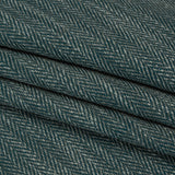 Recycled Polyester Home Decor Twill - Kingfisher Herringbone - British Imported