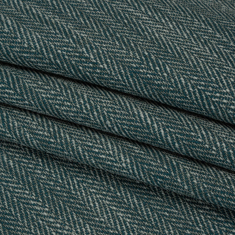Recycled Polyester Home Decor Twill - Kingfisher Herringbone - British Imported