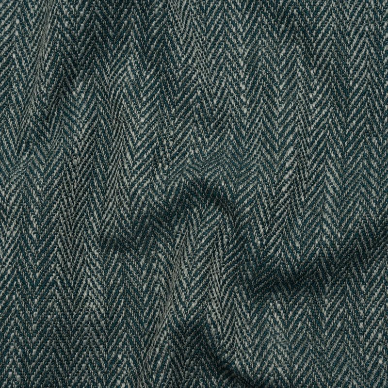 Recycled Polyester Home Decor Twill - Kingfisher Herringbone - British Imported