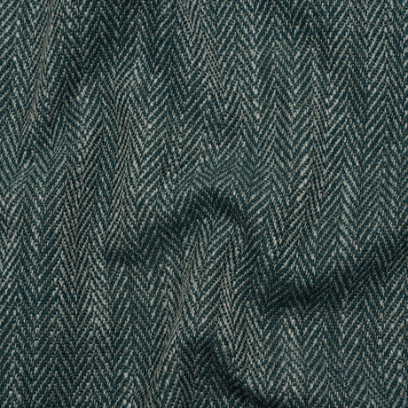 Recycled Polyester Home Decor Twill - Kingfisher Herringbone - British Imported